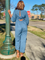 IN A DREAM JUMPSUIT - GRAY BLUE