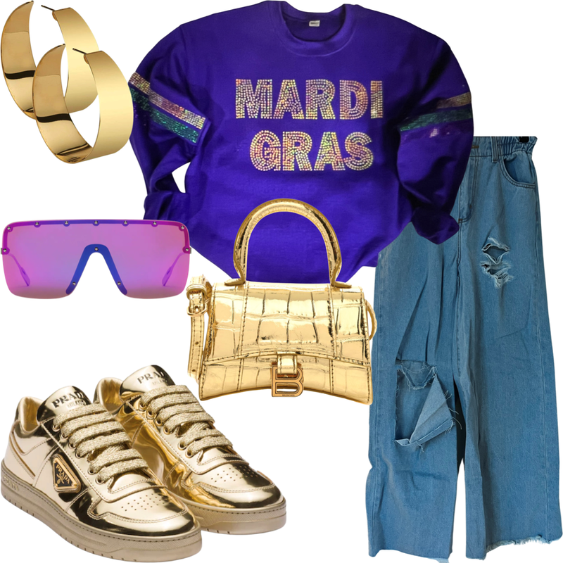 MARDI GRAS SWEATSHIRT